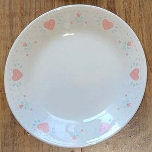 Vintage Forever Yours Corelle by Corning Dinner Plates Set of Four 10 1/2" Heart